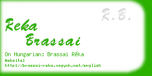 reka brassai business card